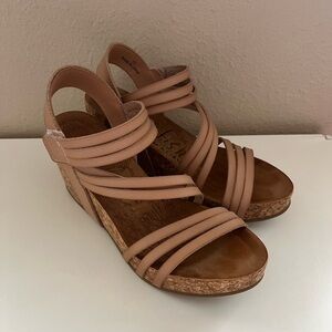 Blowfish Nude Wedge Sandals
